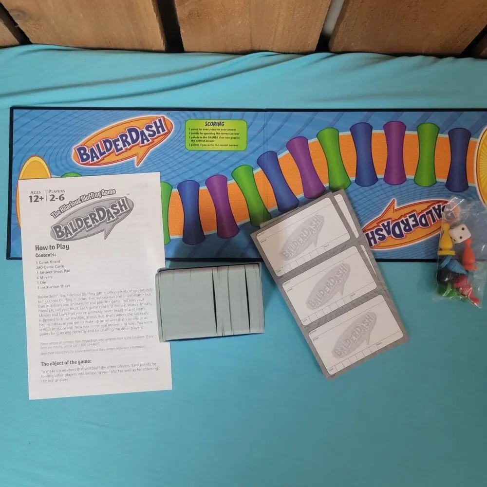 Balderdash Board Game Hilarious Bluffing Game 2009 Mattel Complete